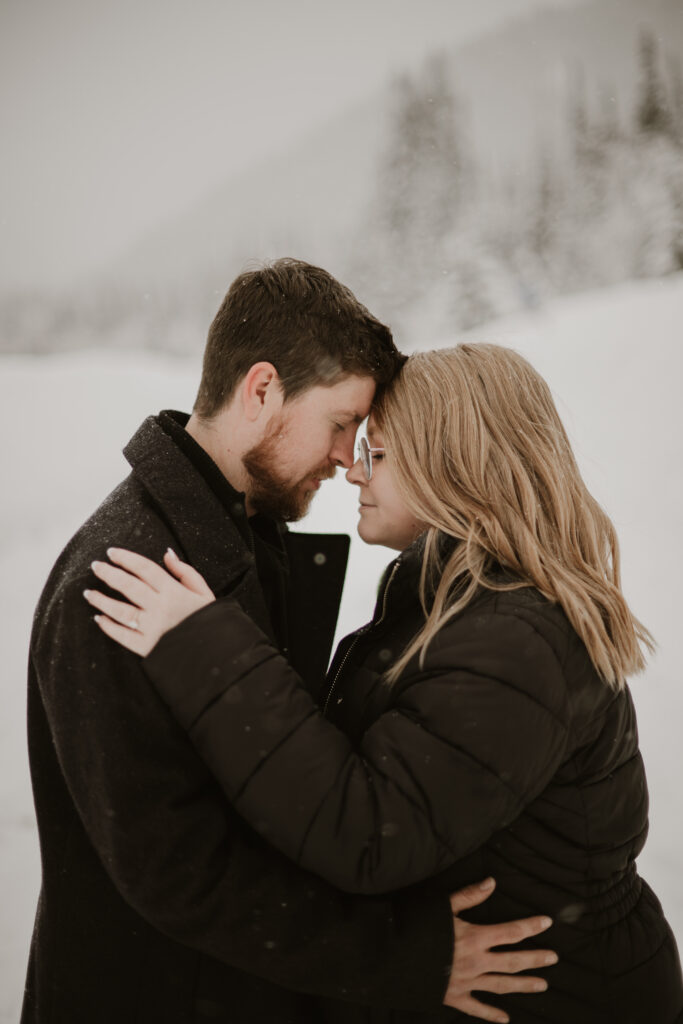 winter engagement session