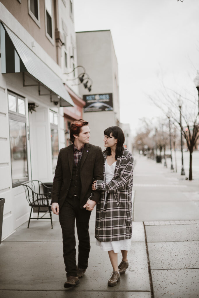 Engagement photos after a surprise proposal. 