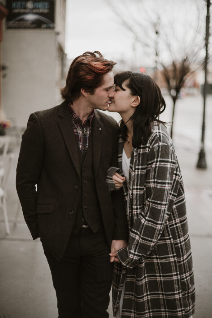 Couples photoshoot downtown, that turned into a surprise proposal.