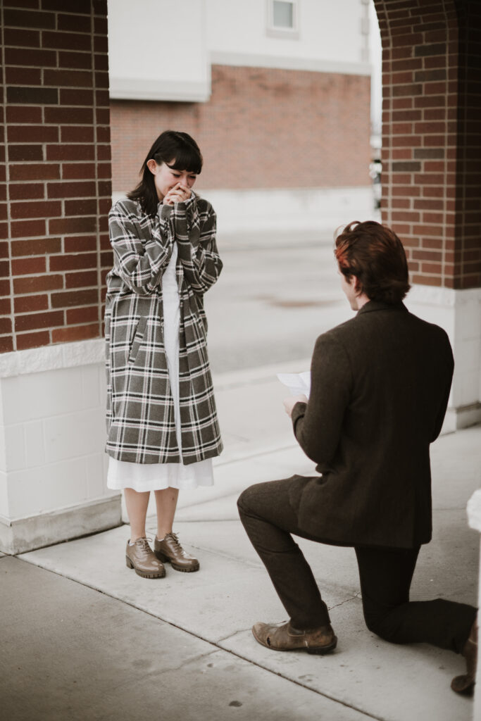 Surprise proposal photoshoot before engagement photos. 