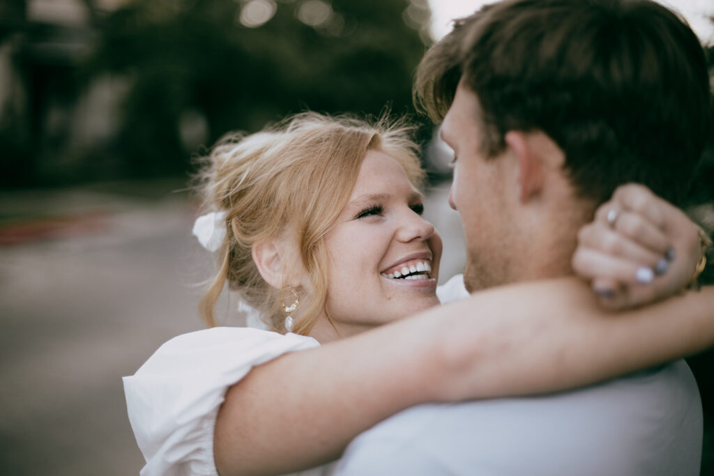 Couples smiling and laughing together