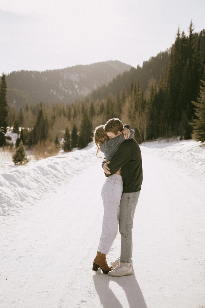 Winter couple's photos