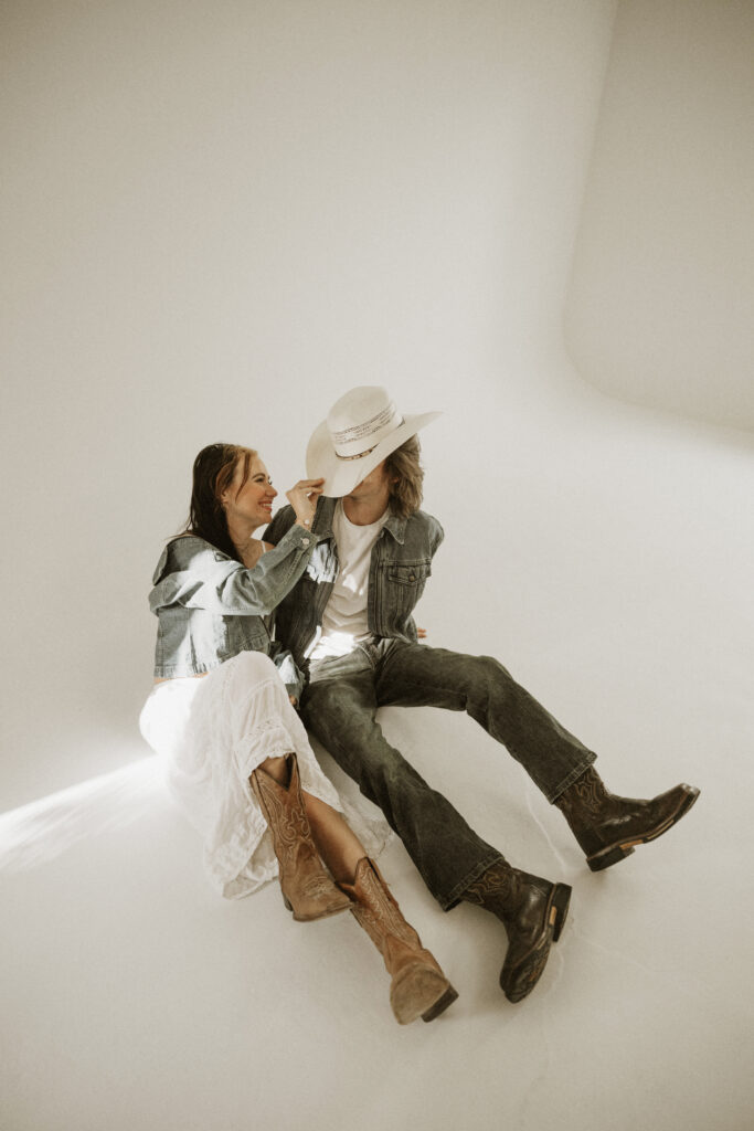 Indoor engagement photos