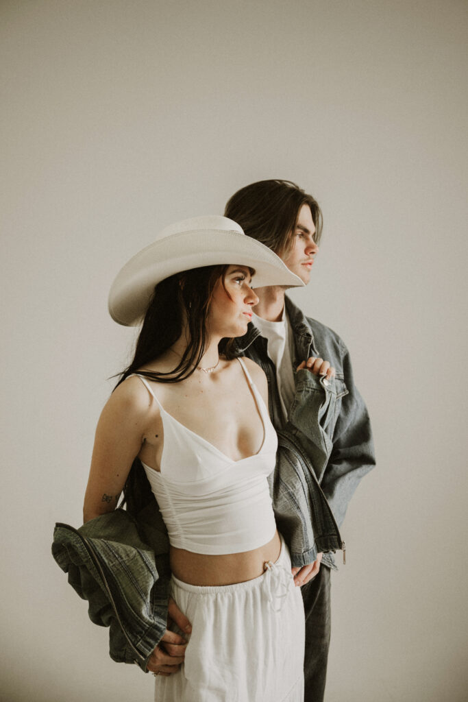 Indoor engagement photos