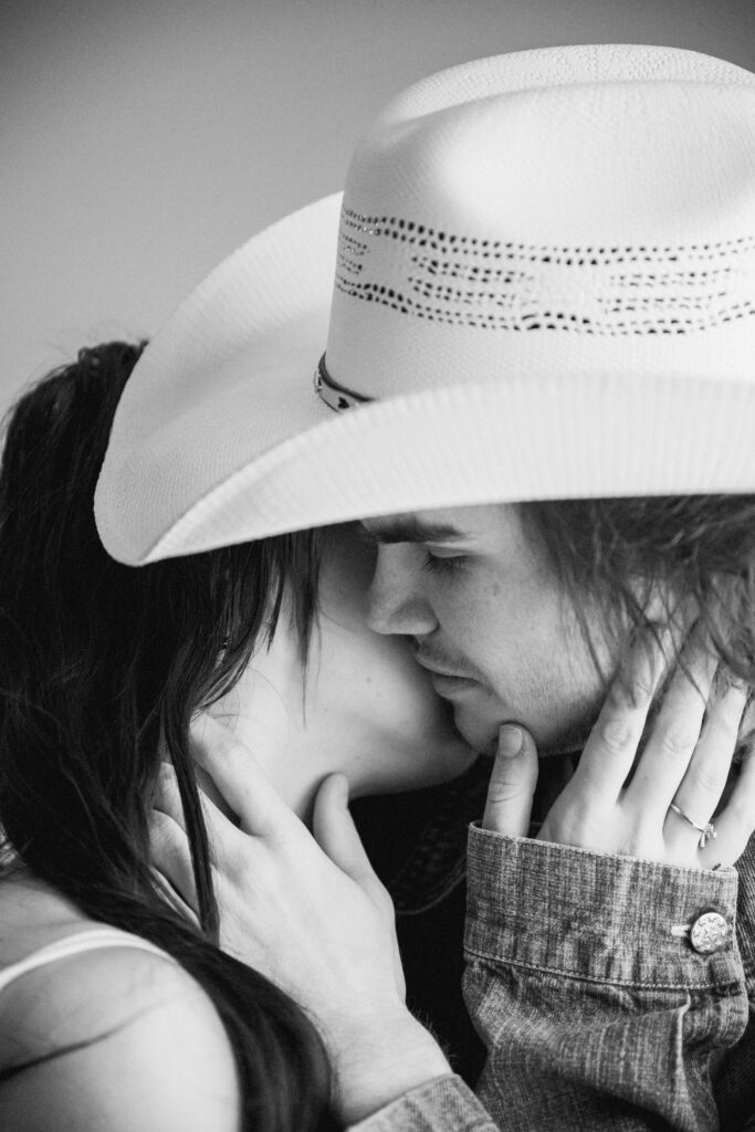 Couples photos in a studio