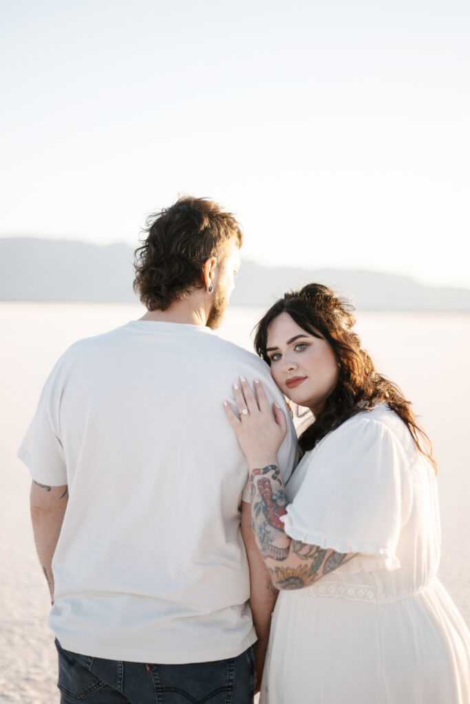 Engagement session at the Utah Salt Flats