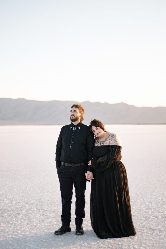 Engagement session at the Utah Salt Flats