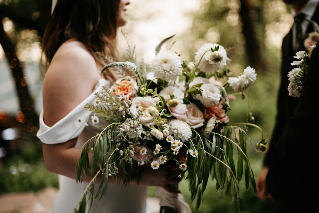 Pastel color wedding florals