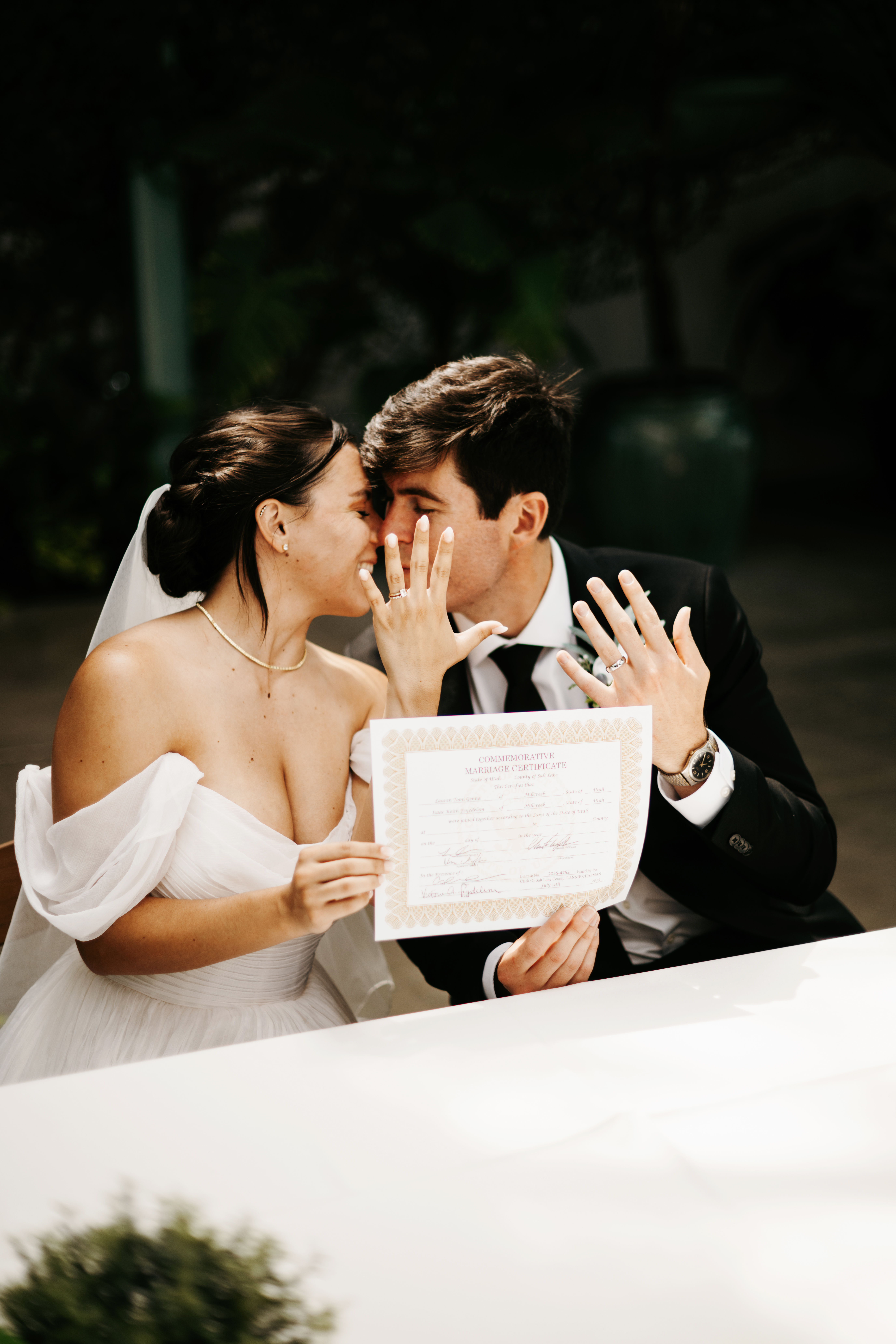 Red Butte Garden wedding, Salt Lake City.