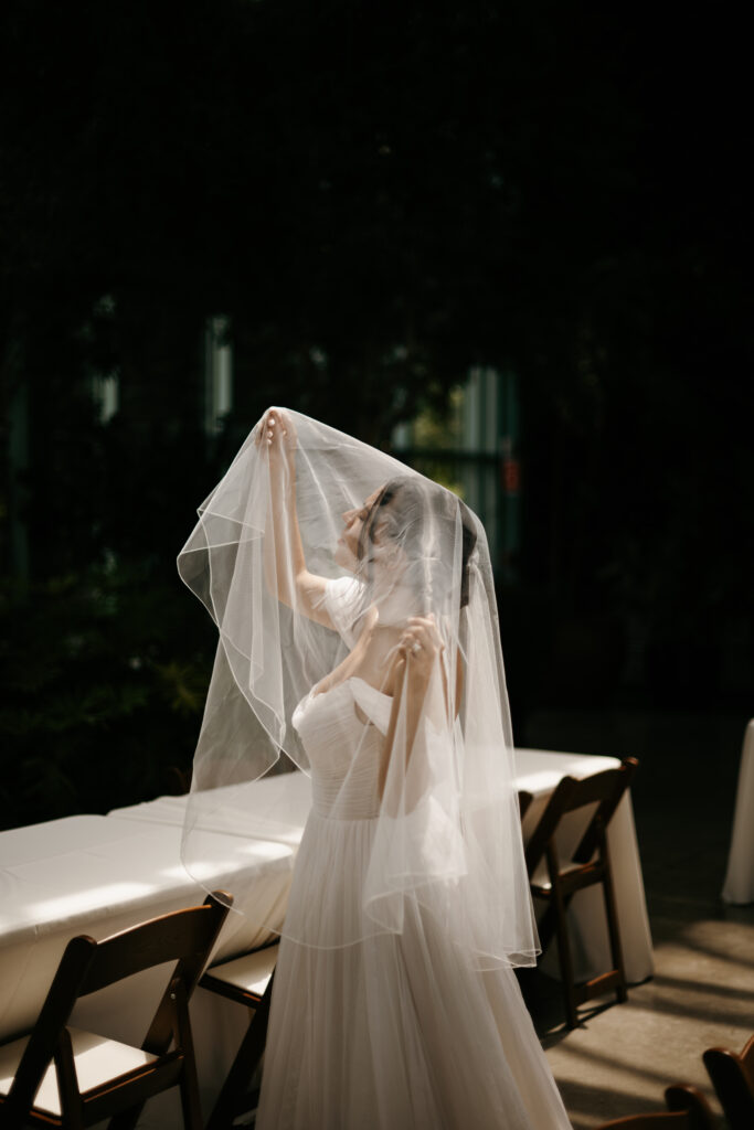 Bride under veil 