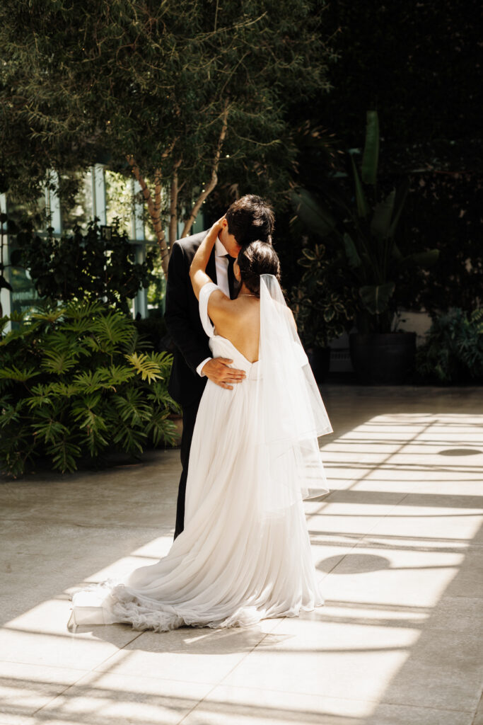 Bride and groom private first dance at Red Butte Garden