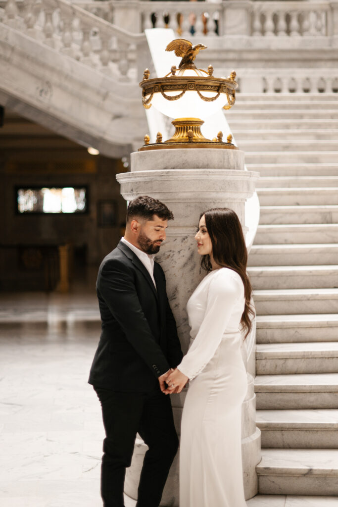 Engagement Photos at the Utah State Capitol Building