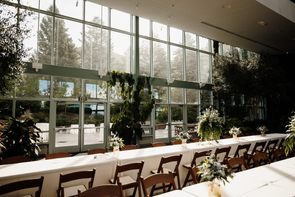 Indoor garden wedding venue space in Salt Lake City, Utah