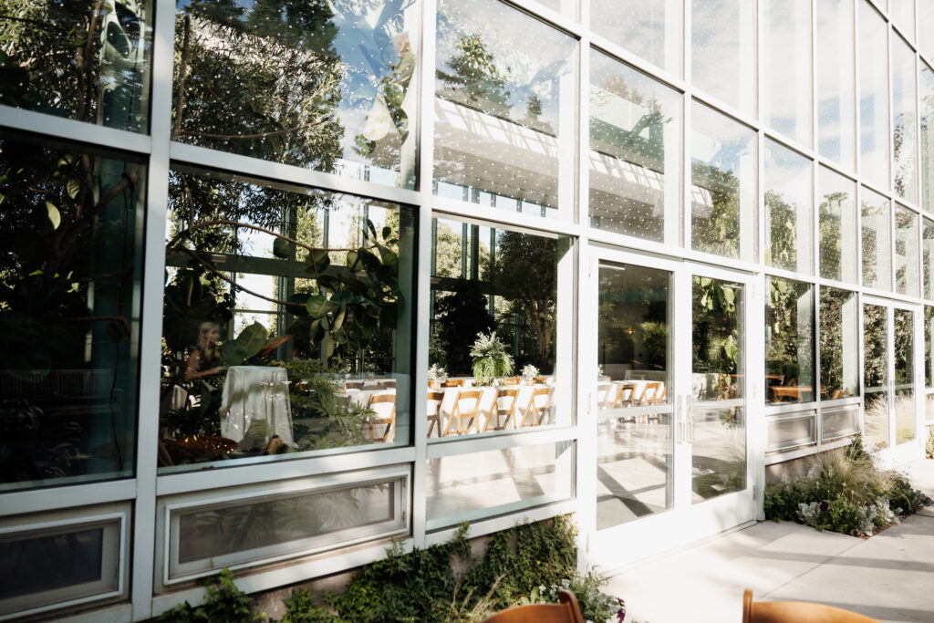 Greenhouse wedding in northern Utah