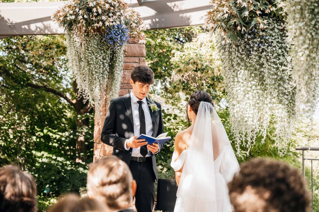 Red Butte Garden outdoor wedding space with around 50 guests