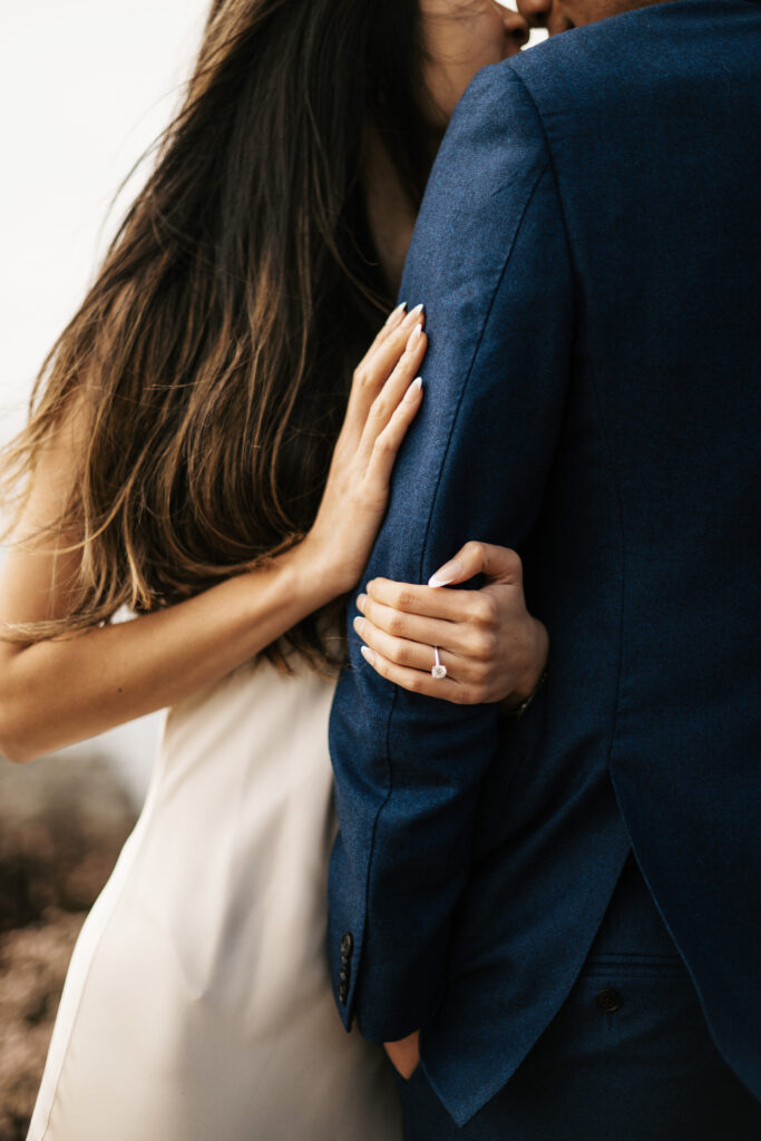 Bride and Groom portraits on the water in California.