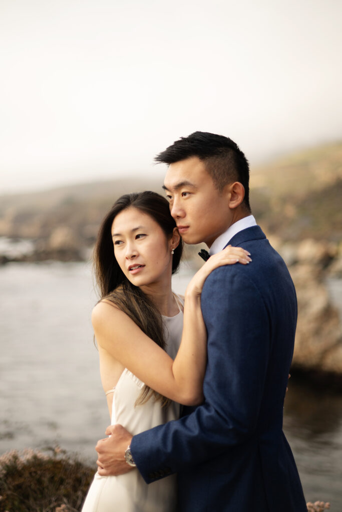 Bride and Groom portraits on the water.