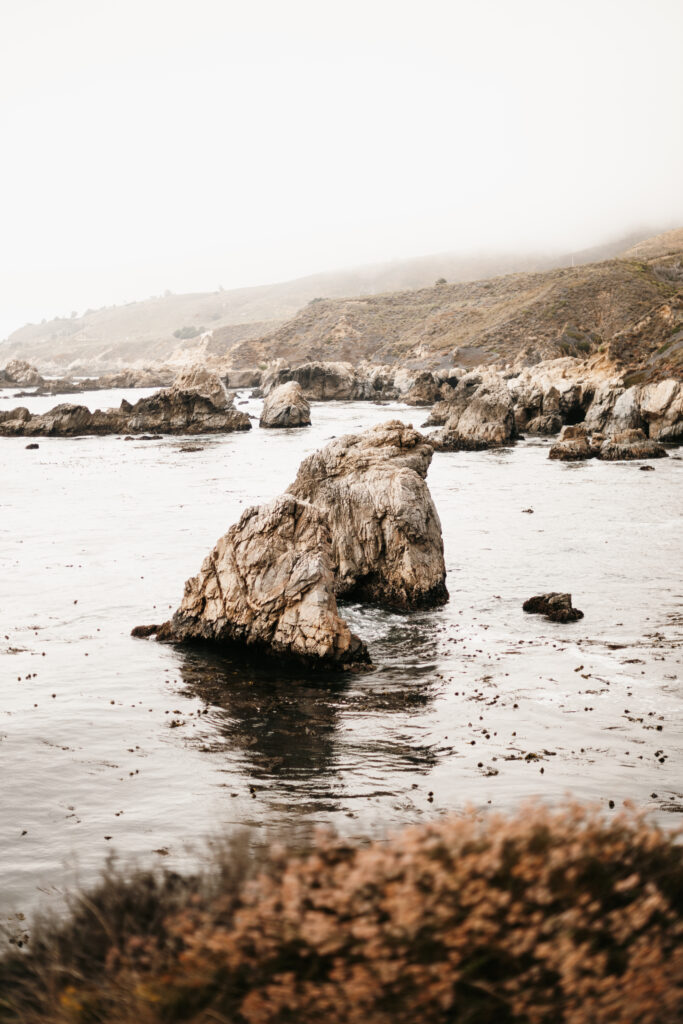 Coastal cliff side in California