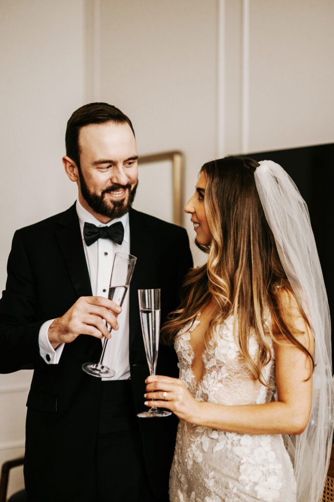 Bride and Groom getting ready at a hotel in Salt Lake City