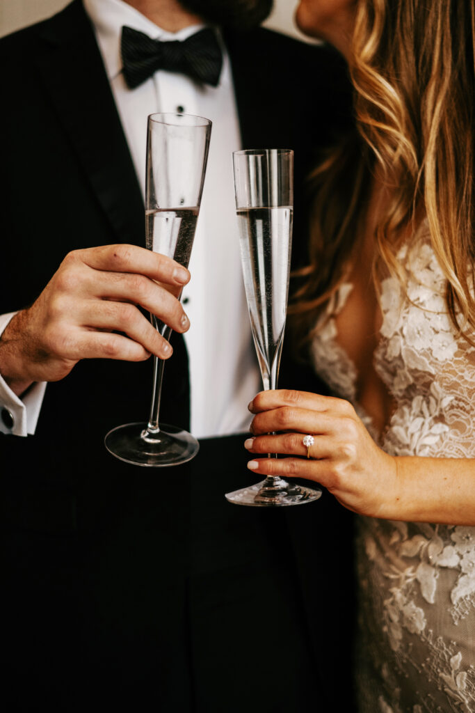 Bride and Groom getting ready at a hotel in Salt Lake City