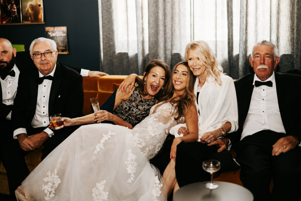 Bride with mom and mother in law