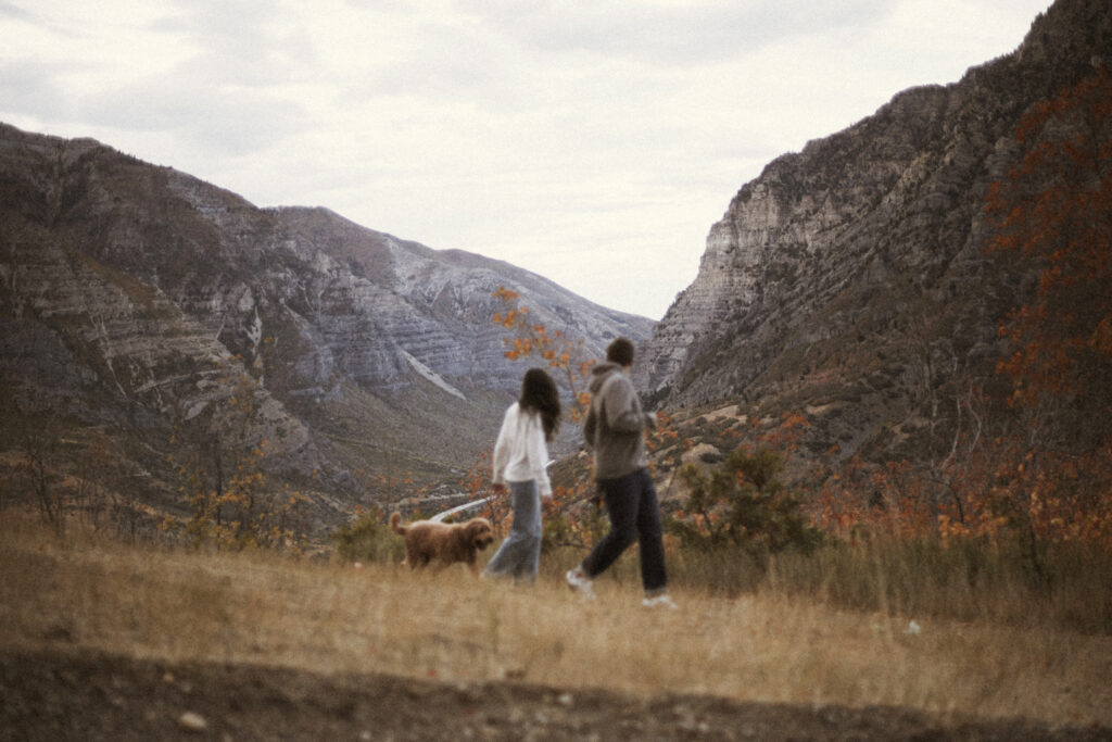 Fall Couples Session with 2 dogs