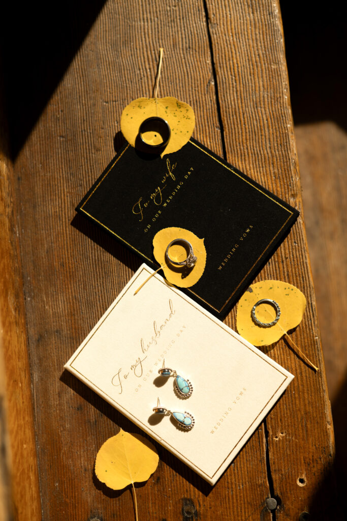 His and Hers vow books with rings