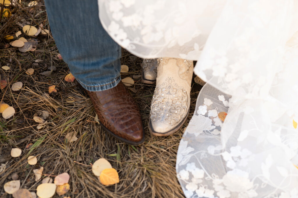 Cowboy boot wedding shoes
