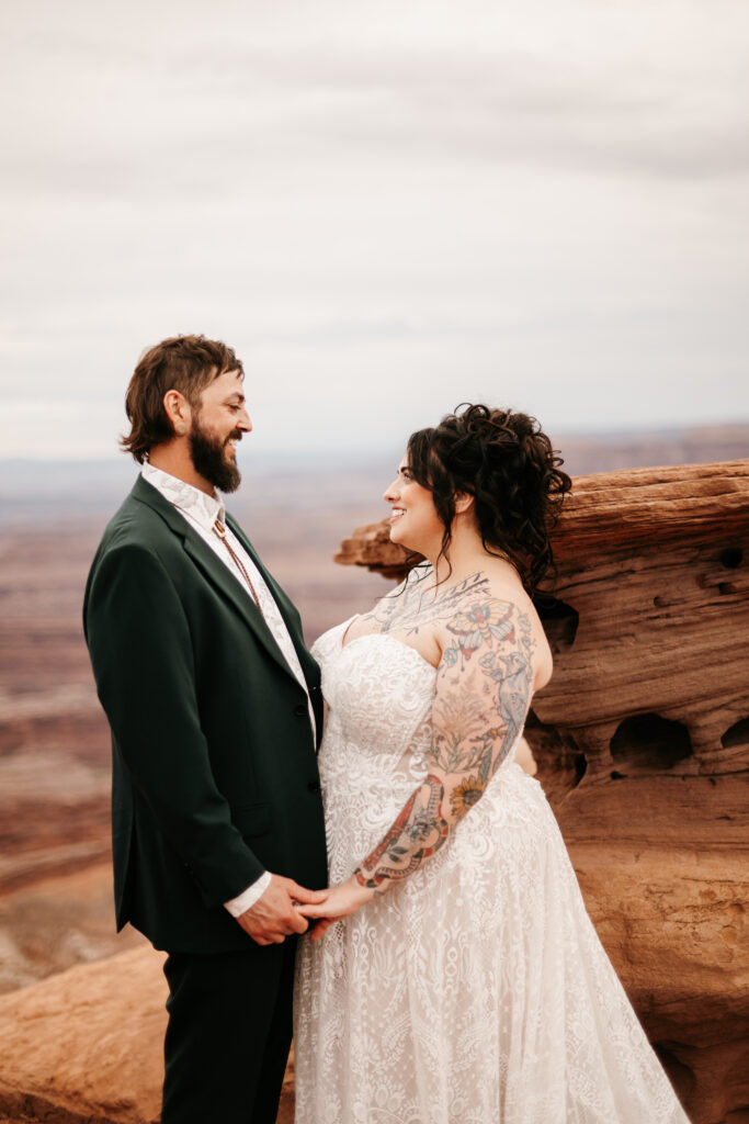 Bride and groom with tattoos