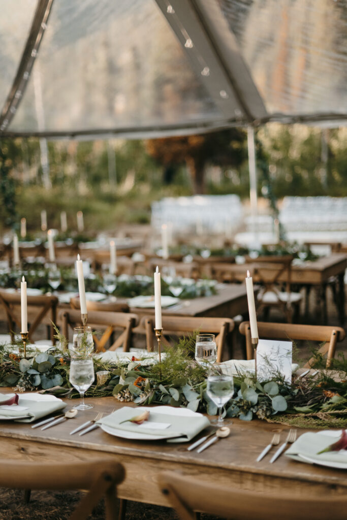 Wedding reception tables