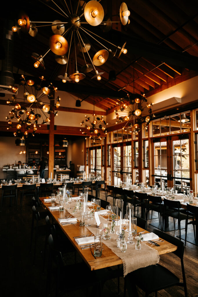 Rustic style table scape for wedding