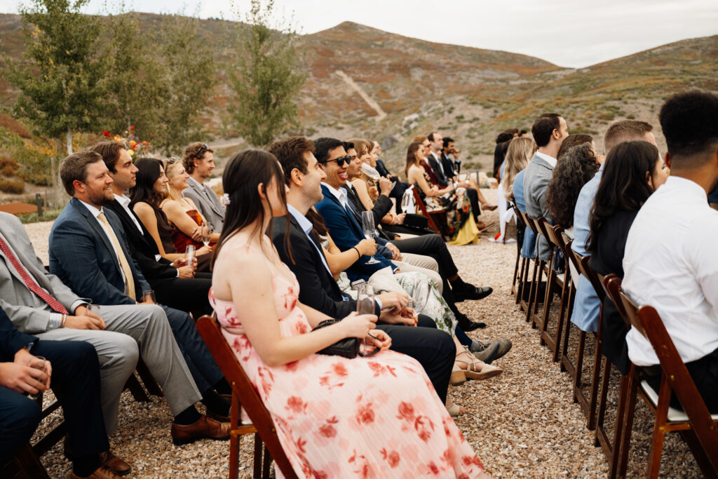 Guests at High West Distillery Wedding