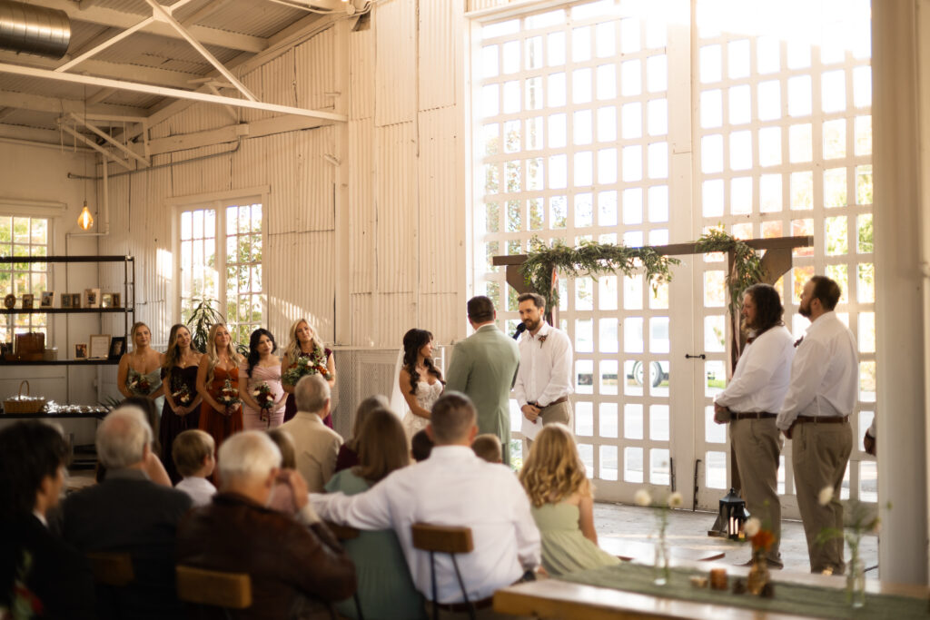 Bride and Groom Getting Married at The White Shanty