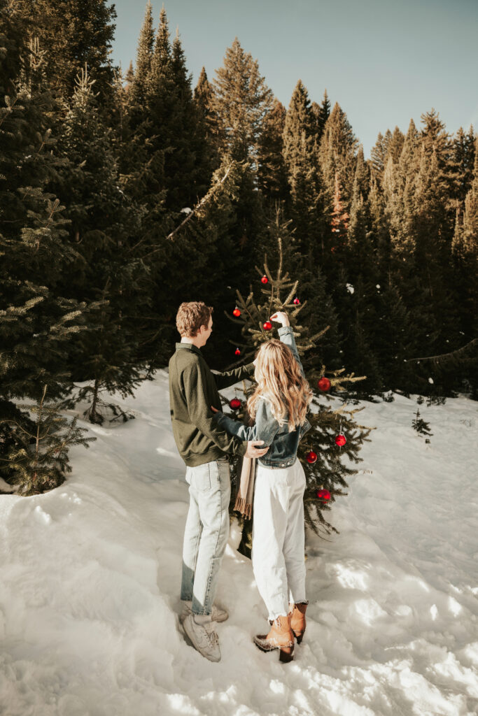 Outdoor Winter Engagement Photo Inspiration