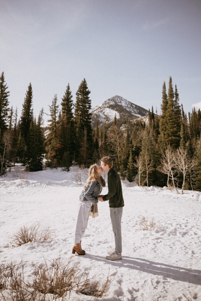 Outdoor Winter Engagement Photo Inspiration