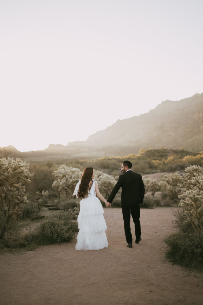 Bride and Groom eloping in Arizona