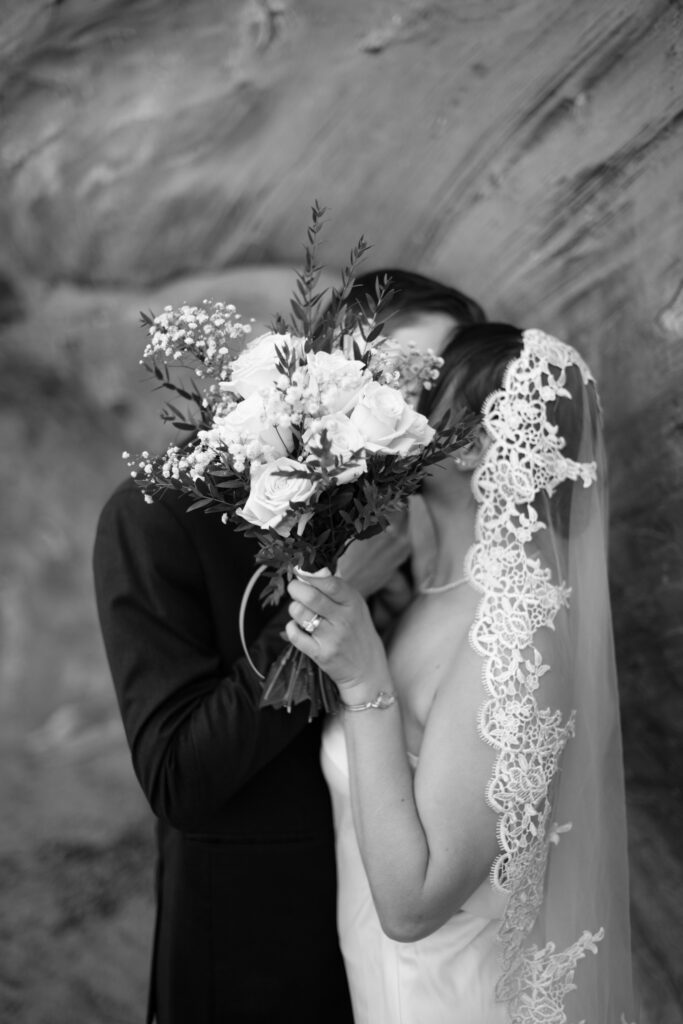 Bride and Groom Eloping in Southern Utah | Arches National Park | Moab | Zion Wedding