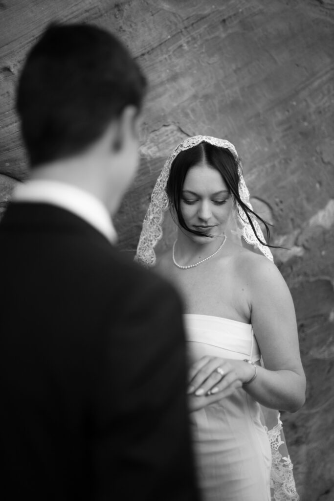 Bride and Groom Eloping in Southern Utah