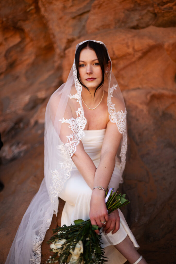Bride and Groom Eloping in Southern Utah | Arches National Park | Moab | Zion Wedding