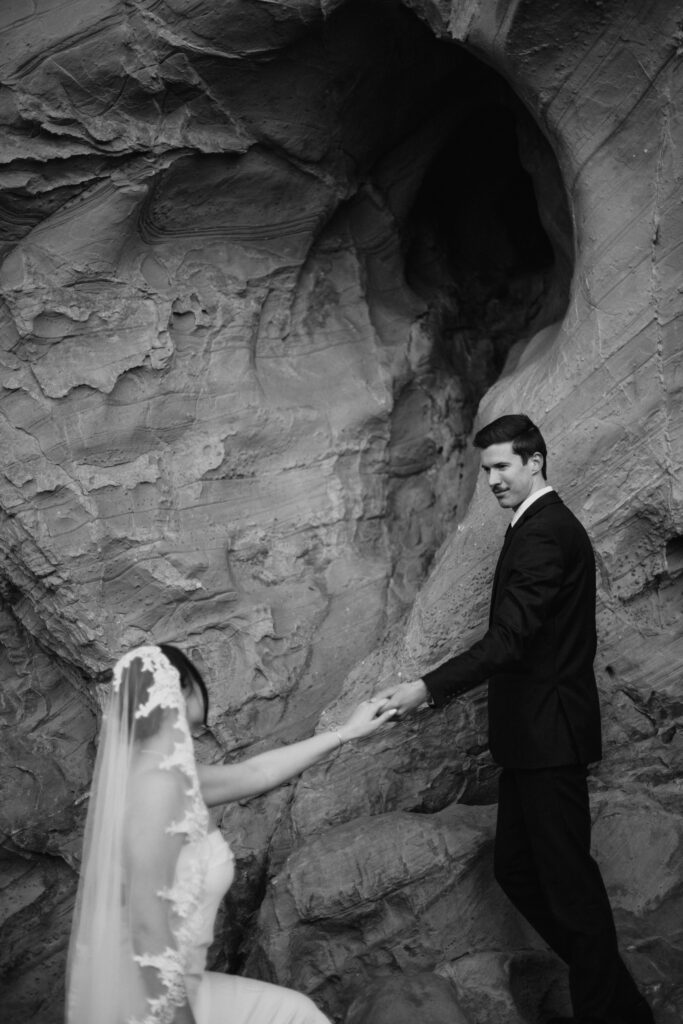 Bride and Groom Eloping in Southern Utah | Arches National Park | Moab | Zion Wedding