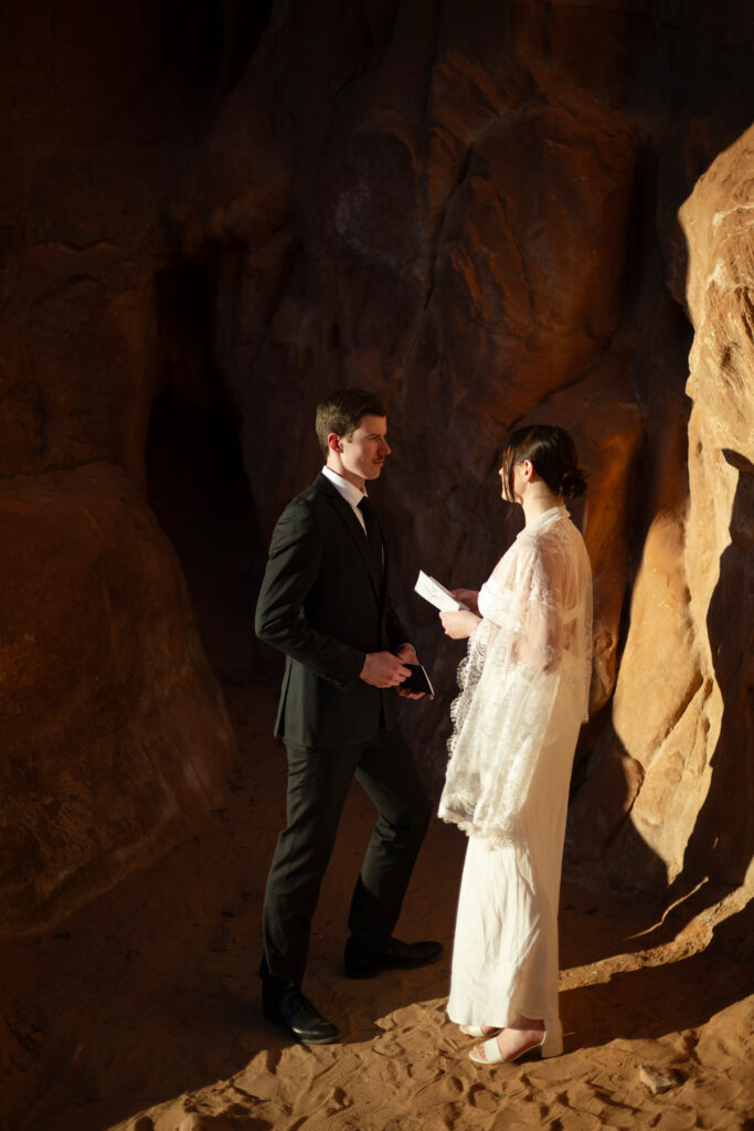 Bride and Groom Eloping in Southern Utah | Arches National Park | Moab | Zion Wedding