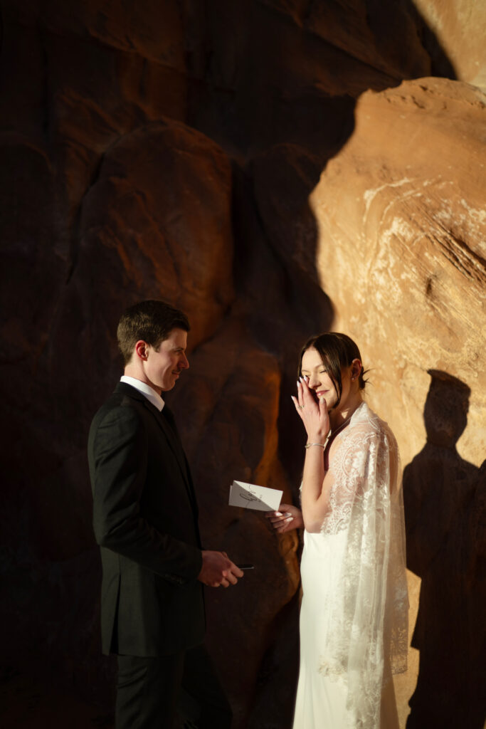 Bride and Groom Eloping in Southern Utah | Arches National Park | Moab | Zion Wedding