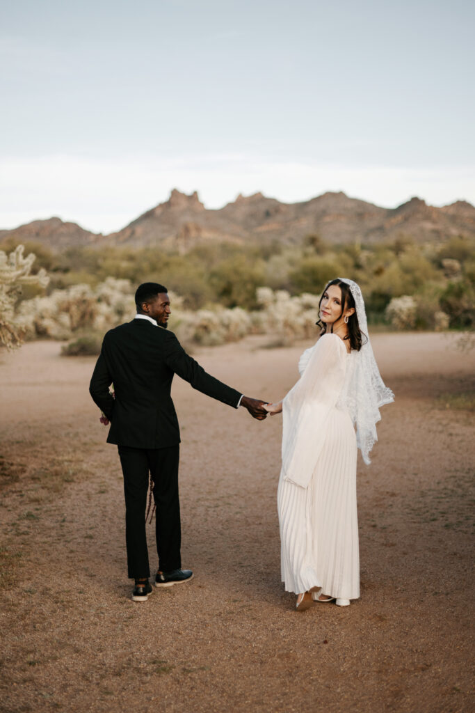 Bride and Groom eloping in Arizona