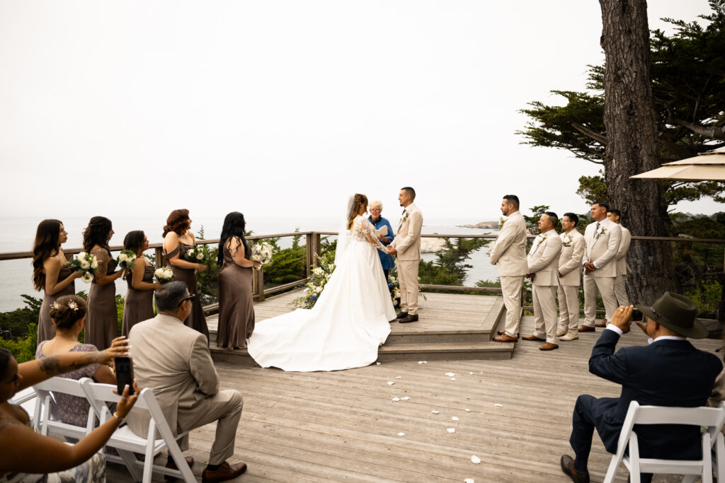 Wedding at wind and sea wedding venue in Big Sur California
