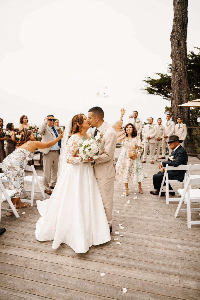 Wedding at wind and sea wedding venue in Big Sur California