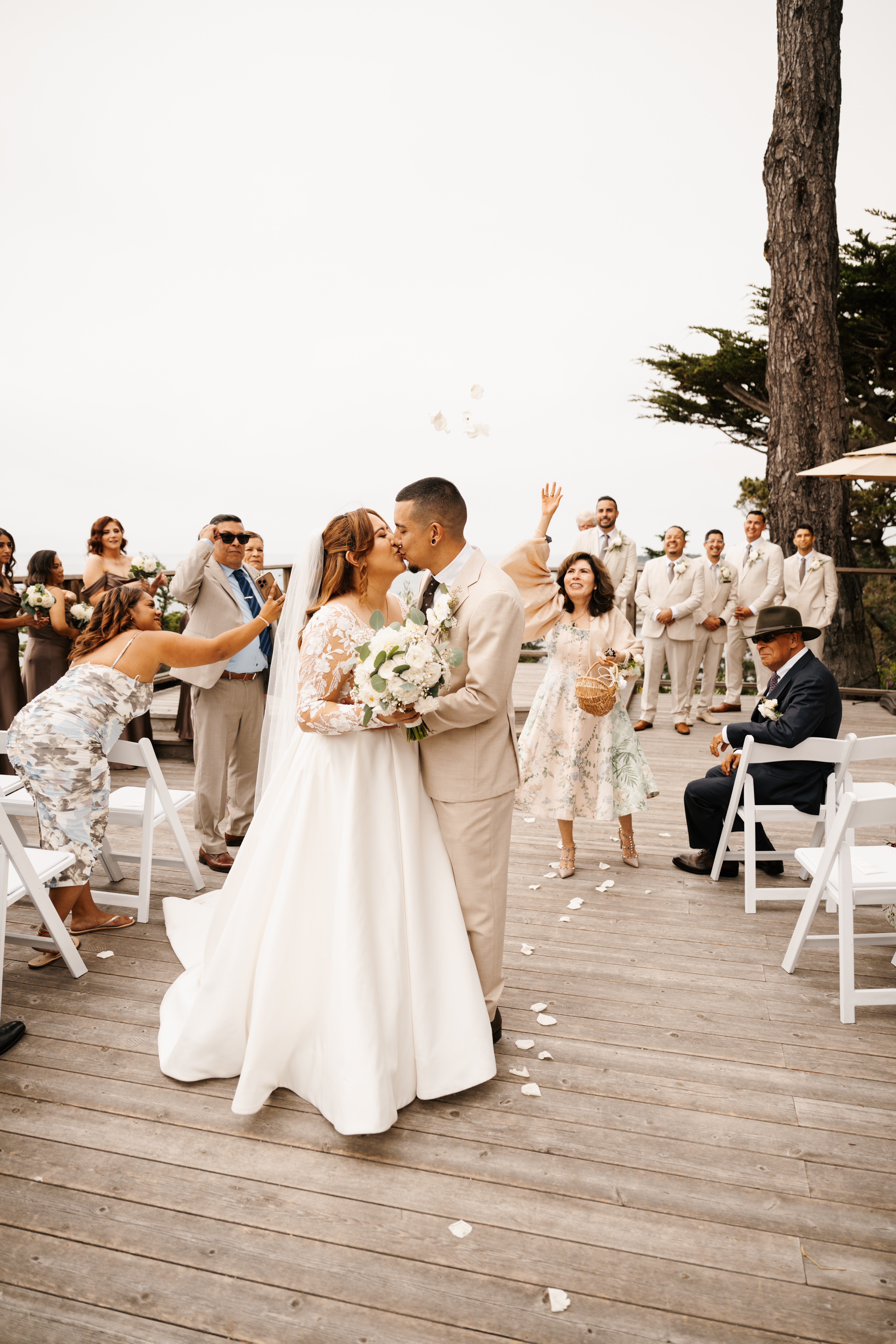 Wedding at wind and sea wedding venue in Big Sur California