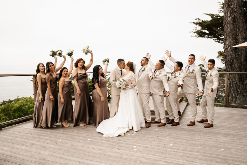 Wedding at wind and sea wedding venue in Big Sur California