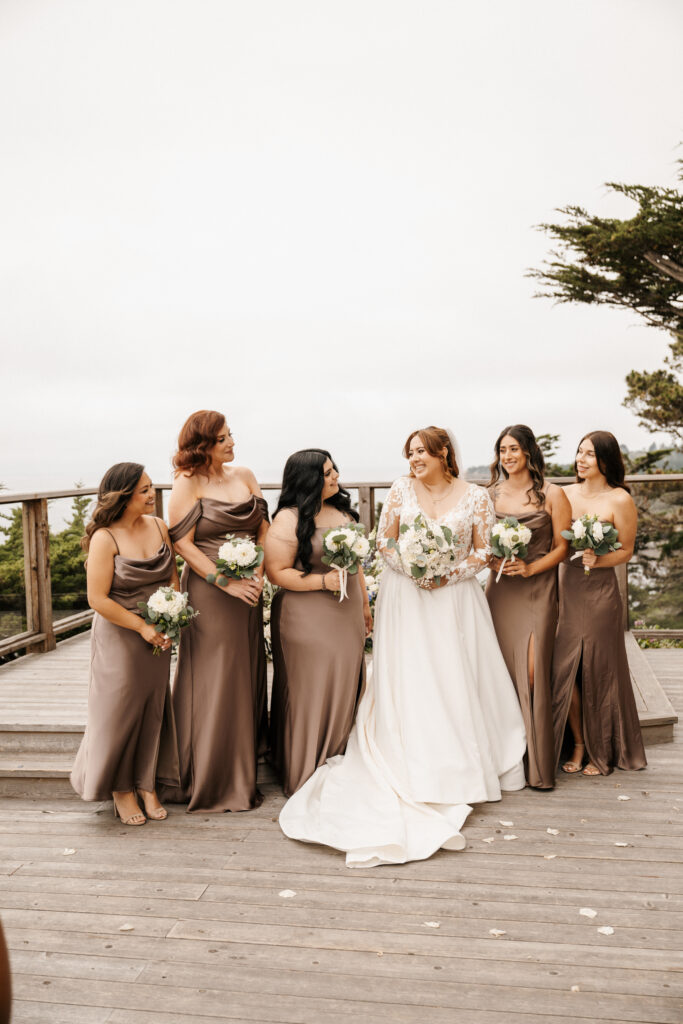 Bride with Brides maids in big sur