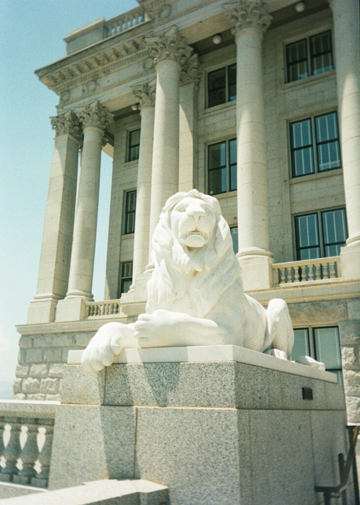 Utah State Capitol film wedding photos