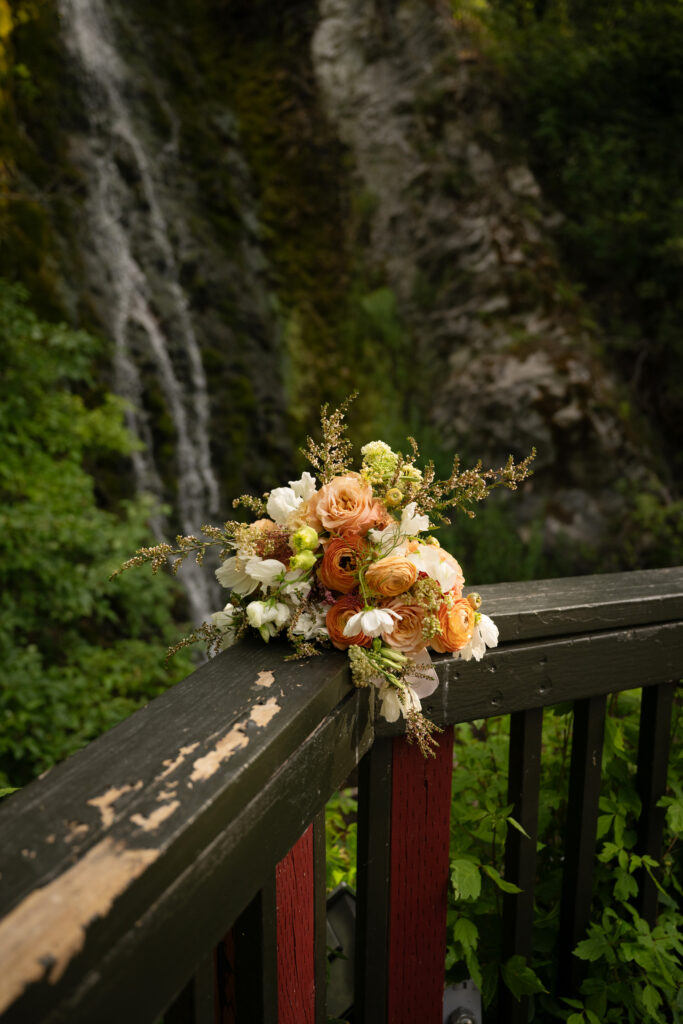 Bride and Groom waterfall photos in Northern Utah